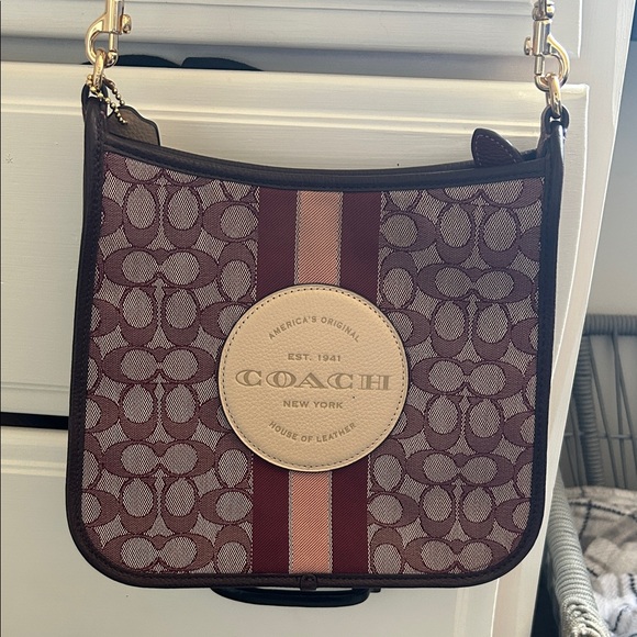 Coach Handbags - Coach Burgundy and Pink Crossbody Bag
